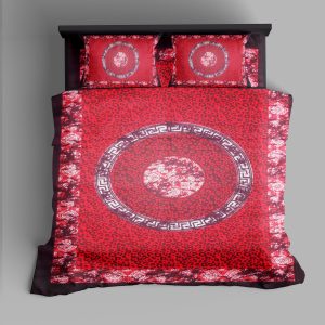 100% Cotton Printed King Size Bed Sheet with 2 Pillow Cover